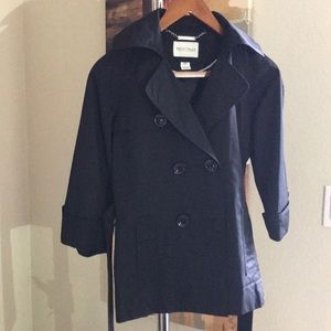 XXS black lined rain jacket